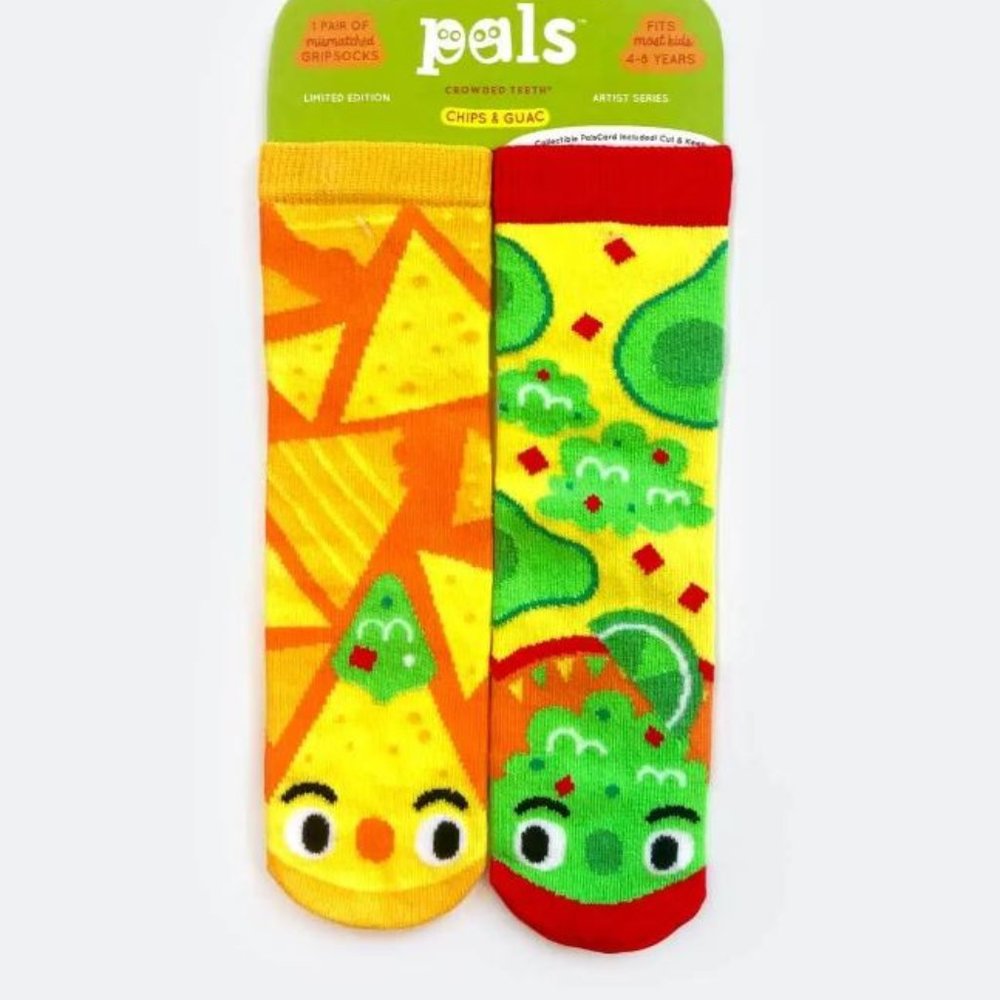 New Chips & Guac Mismatched Novelty Socks PALS
